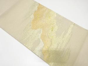 霞に箔散らし模様織り出し袋帯